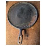 Iron skillet, 9", no markings & 10" griddle