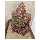 Mid century resin electric vomit clock, 10x15",