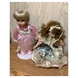 2 Porcelain dolls- Rapunzel musical doll from