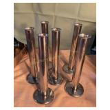 6 Resco 18/8 stainless steel bud vase 7" tall