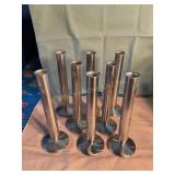 8 oneida 18/8 stainless Japan bud vases 7" tall