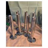 7 oneida 18/8 stainless Japan bud vases 7" tall