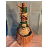 Fiasco wrapped wine bottle 1972 Melini 11" tall