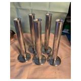 5 Resco 18/8 stainless steel bud vase 7" tall