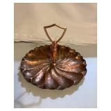 Vtg Gregorian Solid copper spiral hammered small