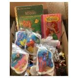 Little Mermaid books, Burger King figures, McD