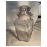 Apothecary jar, light pink, 10.5"H