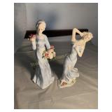 2 Figurines, 10"H