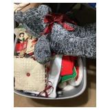 Misc. seasonal decor w/tote, Christmas, plush,