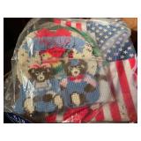 Holiday cross stitch decor- flag, Valentines, etc.