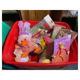 Misc Easter decor- toys, plush, puzzle, etc.,