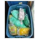 Tote w/ easter, grass, plastic, Easter, eggs,