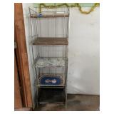 Metal shelving unit, 66x21"