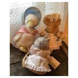 3 Vtg Beatrix  Potter plush