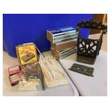 Cast iron wall mount match holder, 7";