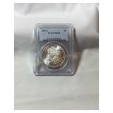 1881 (s) Morgan silver dollar coin - MS64