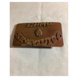 Brass "Camp Sinoquipe"  Scout belt buckle 3ï¿½