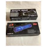 2 Stun gun flashlights- KTS Type 41101B, Shockwave