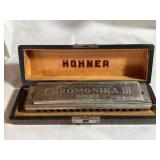 Hohner Chronmonika II harmonica w/original case