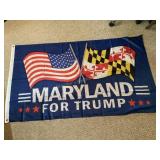 MD for Trump yard flag/banner, nylon, 34x60"