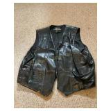 Leather Gallery menï¿½s motorcycle vest, size 62