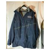 Mens insulated winter parka jacket, size 4xL,