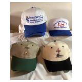 Mens strap back hats, Stoufferï¿½s Auction, etc,