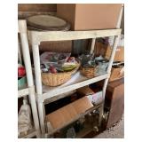 Shelving unit with contents, small galvanized,