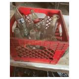 Crate of bottles, pop, ect