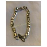 925 Silver bracelet, (marked on clasp) 7.5"L, .27