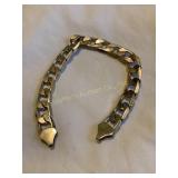 925 Silver bracelet, (marked on link) 7.5"L,