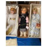 3 porcelain dolls Heritage Collection, precious