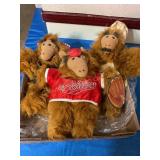 3 Alf puppets, 9" tall Burger King meal toys
