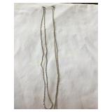 925 Silver 2 necklace chains 24" & 26"  (marked