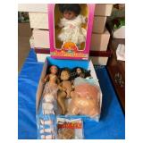 Misc dolls, parts, curly hair etc