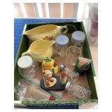 Misc. lot- salt and pepper shakers, toothpick