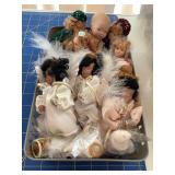 10+ Mini porcelain angel dolls