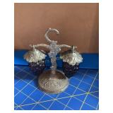 Vtg purple glass grape salt/pepper shakers on