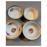 2 bowls, Yamatsu pearlized luster Japan 7" dia,