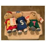 Alvin & chipmunks dolls, 80s, NWT