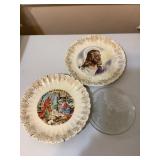 3 Spiritual plates, Sanders Manuf., etc., 9.25"