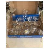 Misc. stemware, glass votive cups, etc.
