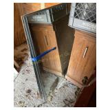 Contents of shed, glass mirror panels 36" x 36",
