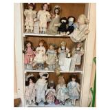 15+ Dolls, porcelain, cloth, Dianna Effner,