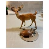 Animal figures, deer-7" x 7.5", hard plastic,
