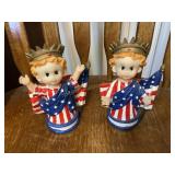 2 Patriotic resin dolls/figrines