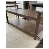 2 shelf wood stand 30" x 15" x 14"