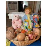 8+ Dolls, plastic, rubber, 20" tallest, show wear