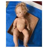 Effanbee Bisque porcelain doll, sleeping eyes, 16"