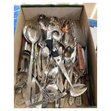 Misc. flatware, some stainless